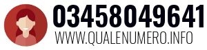 Numero di telefono 03458049641 03458049641