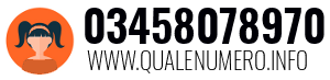 Numero di telefono 03458078970 03458078970