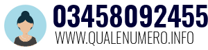 Numero di telefono 03458092455 03458092455