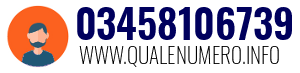 Numero di telefono 03458106739 03458106739