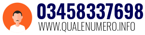 Numero di telefono 03458337698 03458337698