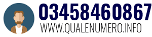Numero di telefono 03458460867 03458460867