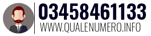 Numero di telefono 03458461133 03458461133