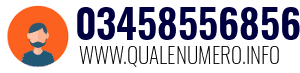 Numero di telefono 03458556856 03458556856
