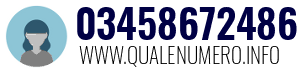 Numero di telefono 03458672486 03458672486