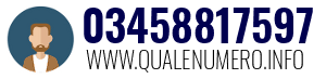 Numero di telefono 03458817597 03458817597