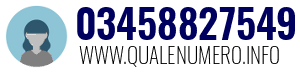 Numero di telefono 03458827549 03458827549