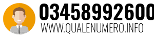 Numero di telefono 03458992600 03458992600