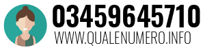 Numero di telefono 03459645710 03459645710