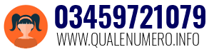 Numero di telefono 03459721079 03459721079