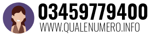 Numero di telefono 03459779400 03459779400