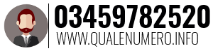 Numero di telefono 03459782520 03459782520