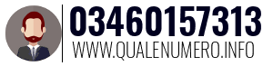 Numero di telefono 03460157313 03460157313