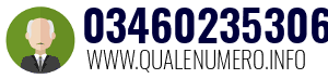 Numero di telefono 03460235306 03460235306