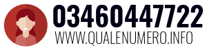 Numero di telefono 03460447722 03460447722