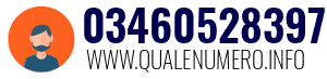 Numero di telefono 03460528397 03460528397