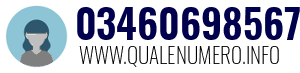 Numero di telefono 03460698567 03460698567