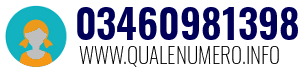 Numero di telefono 03460981398 03460981398