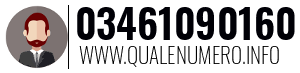 Numero di telefono 03461090160 03461090160