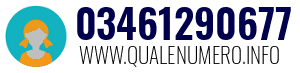 Numero di telefono 03461290677 03461290677