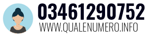 Numero di telefono 03461290752 03461290752