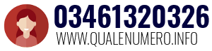 Numero di telefono 03461320326 03461320326