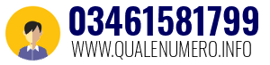 Numero di telefono 03461581799 03461581799