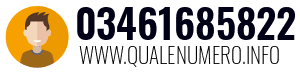 Numero di telefono 03461685822 03461685822