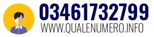 Numero di telefono 03461732799 03461732799