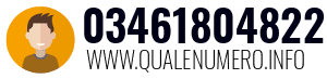 Numero di telefono 03461804822 03461804822