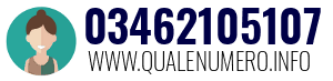 Numero di telefono 03462105107 03462105107