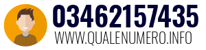 Numero di telefono 03462157435 03462157435