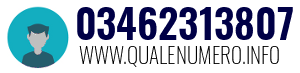 Numero di telefono 03462313807 03462313807