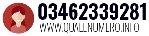 Numero di telefono 03462339281 03462339281