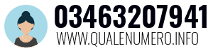 Numero di telefono 03463207941 03463207941