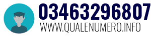 Numero di telefono 03463296807 03463296807