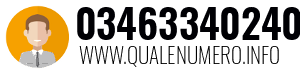 Numero di telefono 03463340240 03463340240