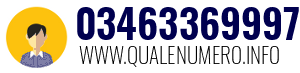 Numero di telefono 03463369997 03463369997