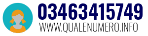 Numero di telefono 03463415749 03463415749