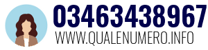 Numero di telefono 03463438967 03463438967