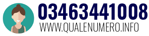 Numero di telefono 03463441008 03463441008