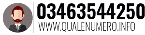 Numero di telefono 03463544250 03463544250