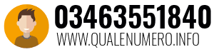 Numero di telefono 03463551840 03463551840