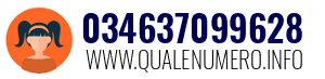 Numero di telefono 034637099628 034637099628