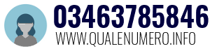 Numero di telefono 03463785846 03463785846