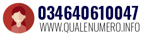 Numero di telefono 034640610047 034640610047