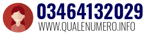 Numero di telefono 03464132029 03464132029