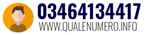 Numero di telefono 03464134417 03464134417