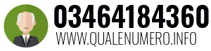 Numero di telefono 03464184360 03464184360