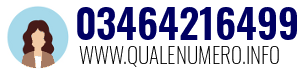 Numero di telefono 03464216499 03464216499